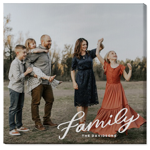 Family Letters Wall Art, No Frame, Single piece, Canvas, 36x36, White, white