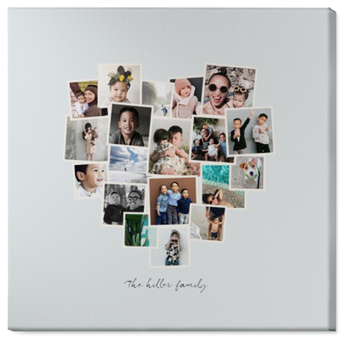 Heart Strings Wall Art, No Frame, Single piece, Canvas, 36x36, Gray, air