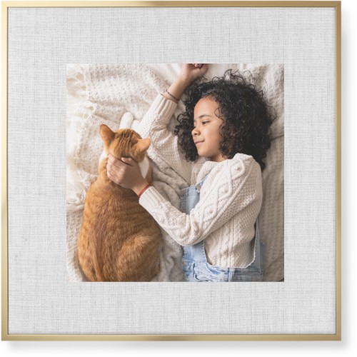 Full Frame One Wall Art, Gold, Single piece, Canvas, 36x36, White