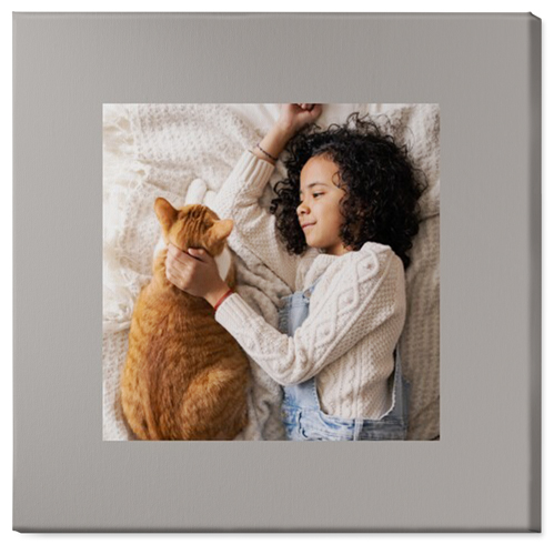 Full Frame One Wall Art, No Frame, Single piece, Canvas, 36x36, Gray, stone