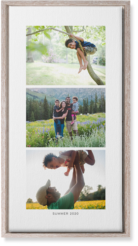 Three of a Kind Portrait Wall Art, Rustic, Single piece, Canvas, 10x20, Multicolor