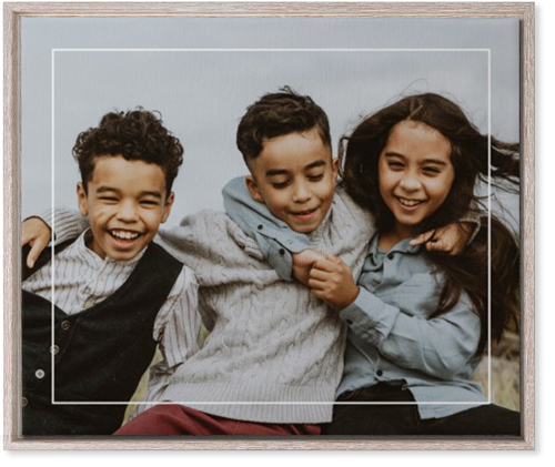 Floating Frame Wall Art, Rustic, Single piece, Canvas, 20x24, White, white