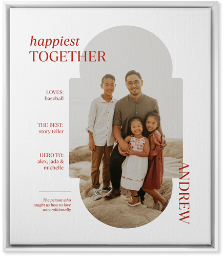 Family Infographic Wall Art, White, Single piece, Canvas, 20x24, White