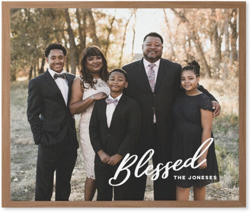 Blessed Letters Wall Art, Natural, Single piece, Canvas, 20x24, White, white