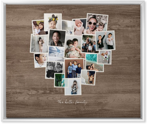 Heart Strings Wall Art, White, Single piece, Canvas, 20x24, Brown, wood