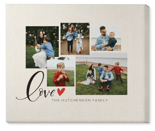 Just Hearts Wall Art, No Frame, Single piece, Canvas, 20x24, Beige, antique white