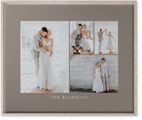 Four Corners Wall Art, Rustic, Single piece, Canvas, 20x24, Gray