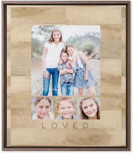 Four Real Wall Art, Walnut, Single piece, Canvas, 20x24, Beige, khaki