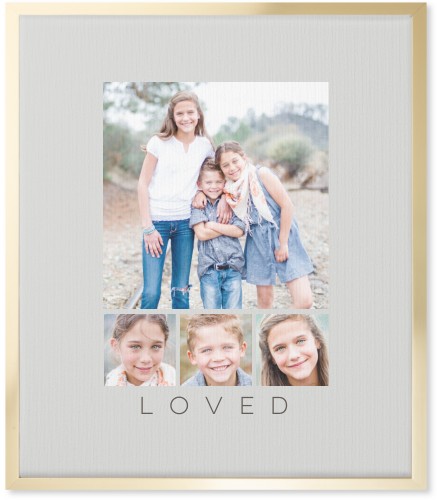 Four Real Wall Art, Gold, Single piece, Canvas, 20x24, Gray