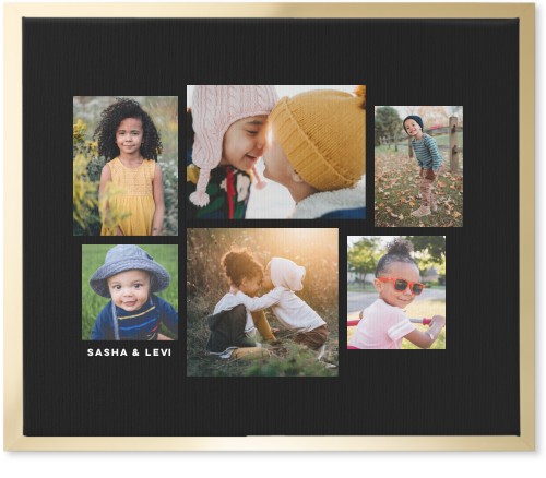 Six Times Wall Art, Gold, Single piece, Canvas, 20x24, Black, black