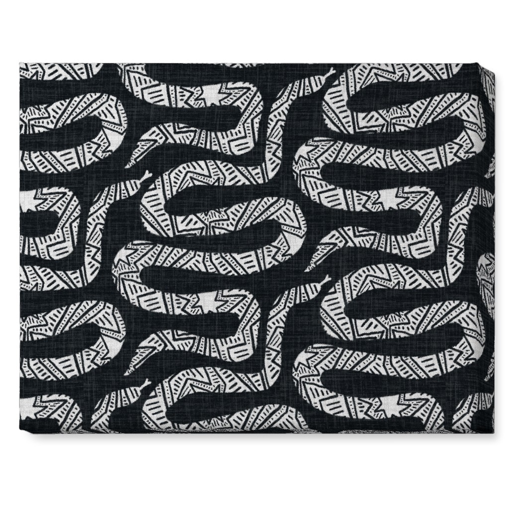 Snake Study - Black Wall Art, No Frame, Single piece, Canvas, 16x20, Black