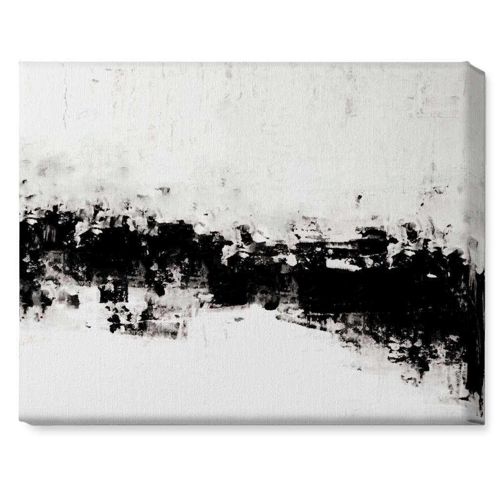 Urban Serenity - Black and White Wall Art, No Frame, Single piece, Canvas, 16x20, Black, Black