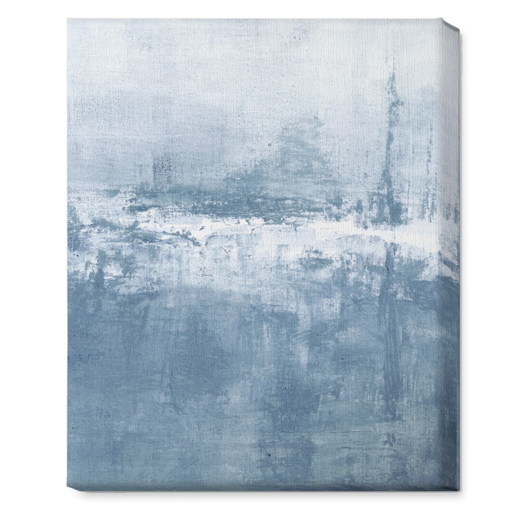 Right Tranquil Diptych - Blue Wall Art, No Frame, Single piece, Canvas, 16x20, Blue, True Blue