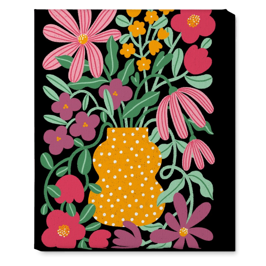 Earth Tones Bouquet Wall Art, No Frame, Single piece, Canvas, 16x20, Multicolor, Faded Rose