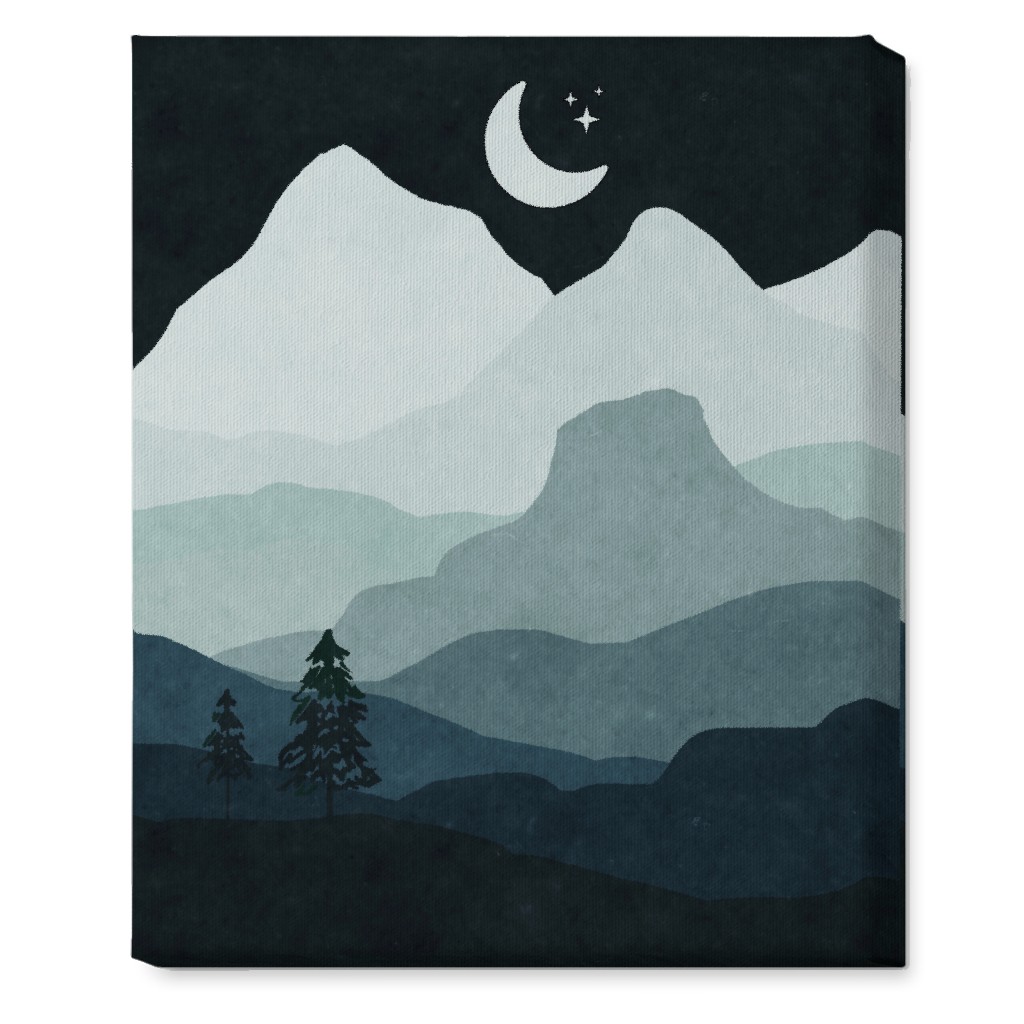 Mountain View Wall Art, No Frame, Single piece, Canvas, 16x20, Green