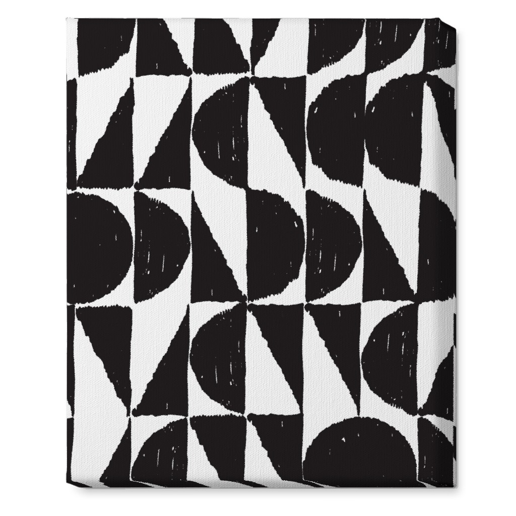 Mod Shapes Wall Art, No Frame, Single piece, Canvas, 16x20, Black