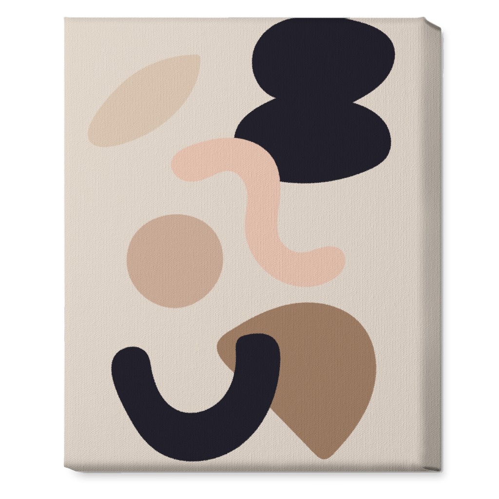 Abstract Collage - Neutral Wall Art, No Frame, Single piece, Canvas, 16x20, Beige