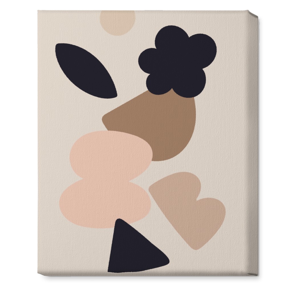 Collage Abstract - Neutral Wall Art, No Frame, Single piece, Canvas, 16x20, Beige