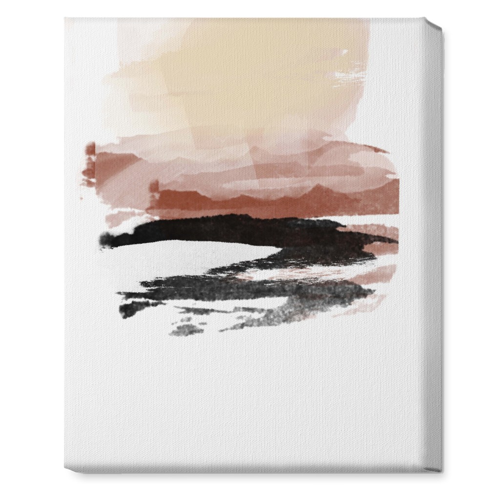 Abstract Sunset - Multi Wall Art, No Frame, Single piece, Canvas, 16x20, Pink
