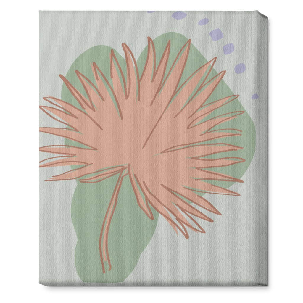 Modern Sabal Palm - Green Wall Art, No Frame, Single piece, Canvas, 16x20, Green, Classic Green