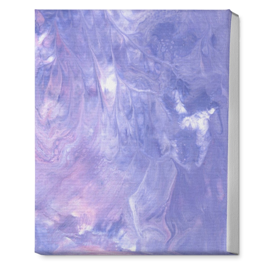 Acrylic Pour Abstract - Purple Wall Art, No Frame, Single piece, Canvas, 16x20, Purple