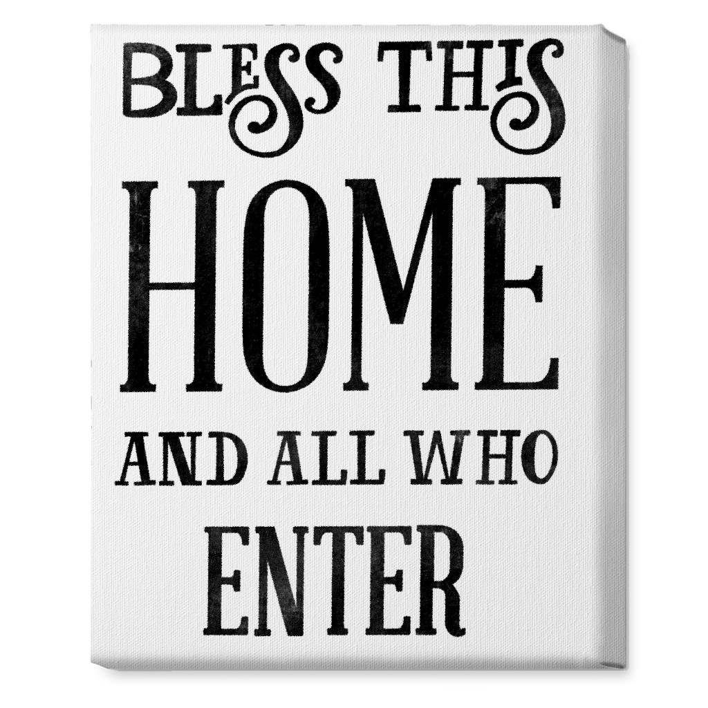 Bless This Home Wall Art, No Frame, Single piece, Canvas, 16x20, White