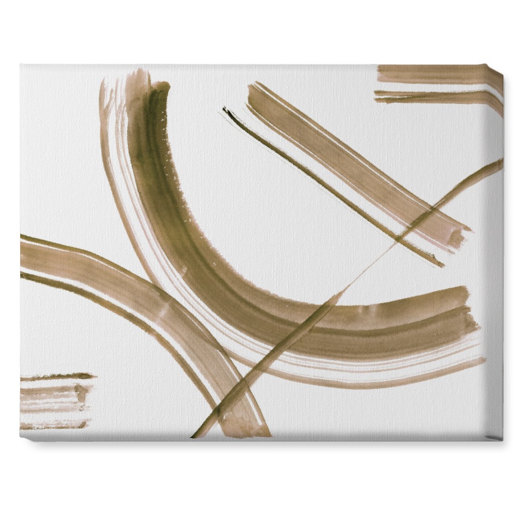 Watercolor Intersection of Minds Wall Art, No Frame, Single piece, Canvas, 16x20, Brown