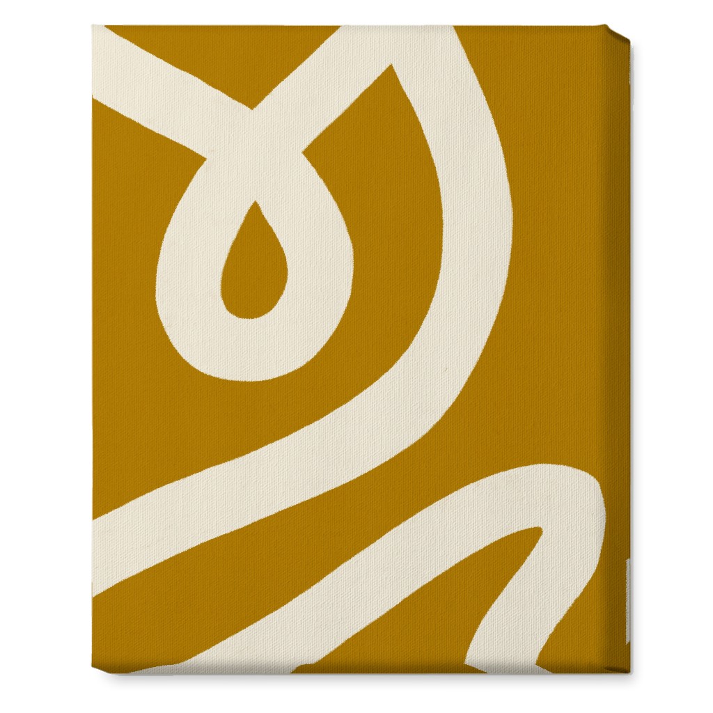 Tangled Brush Strokes V Wall Art, No Frame, Single piece, Canvas, 16x20, Yellow