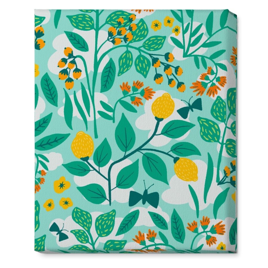 Color Garden - Green Wall Art, No Frame, Single piece, Canvas, 16x20, Green