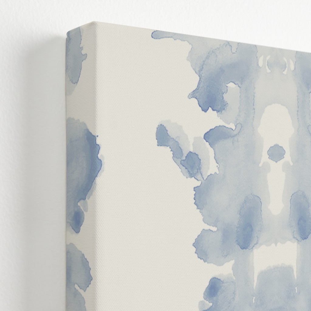 Double Inkblot Light Blue and Cream Wall Art Shutterfly