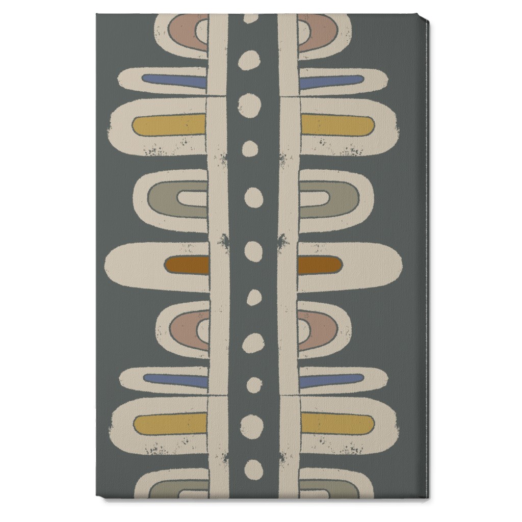 Hills Block Wall Art, No Frame, Single piece, Canvas, 20x30, Gray, Metal