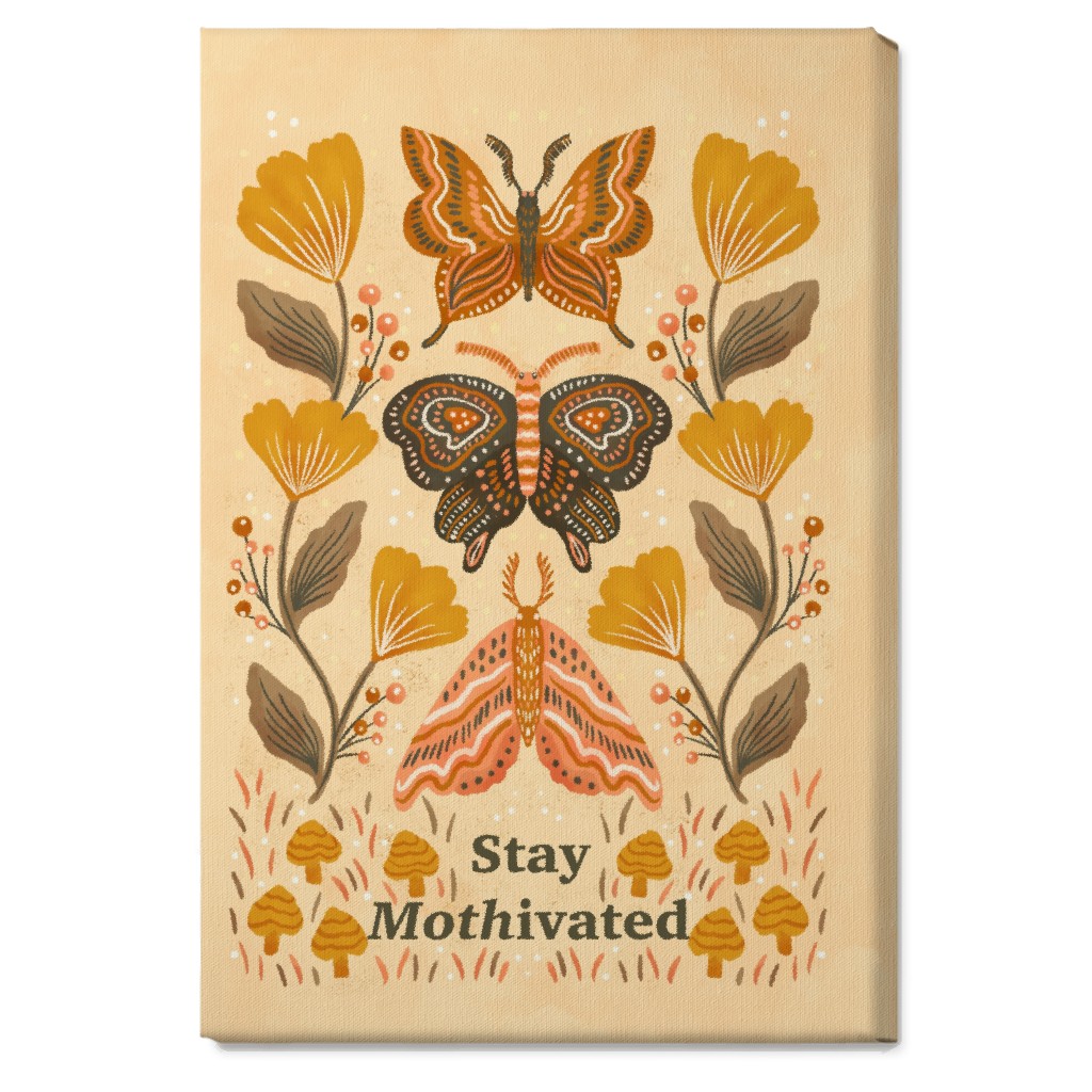 Mothivational Wall Art, No Frame, Single piece, Canvas, 20x30, Yellow