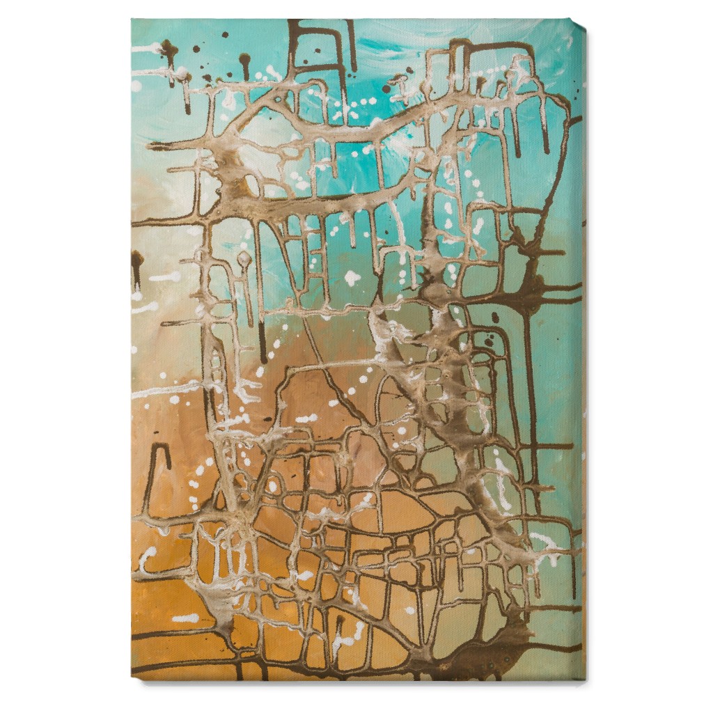 Caribbean Feeling - Multi Wall Art, No Frame, Single piece, Canvas, 20x30, Green, Classic Green