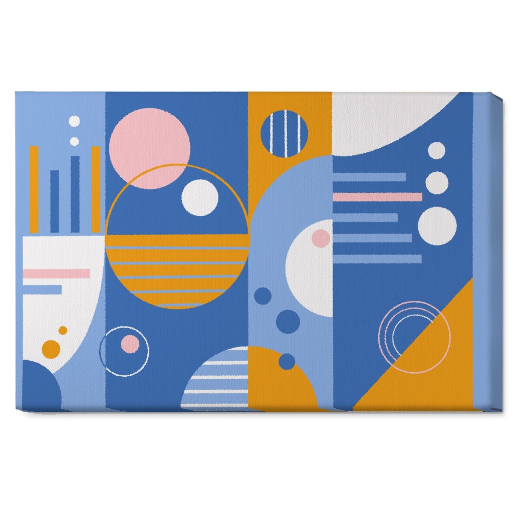 Abstract Playground - Multi Wall Art, No Frame, Single piece, Canvas, 20x30, Blue, True Blue