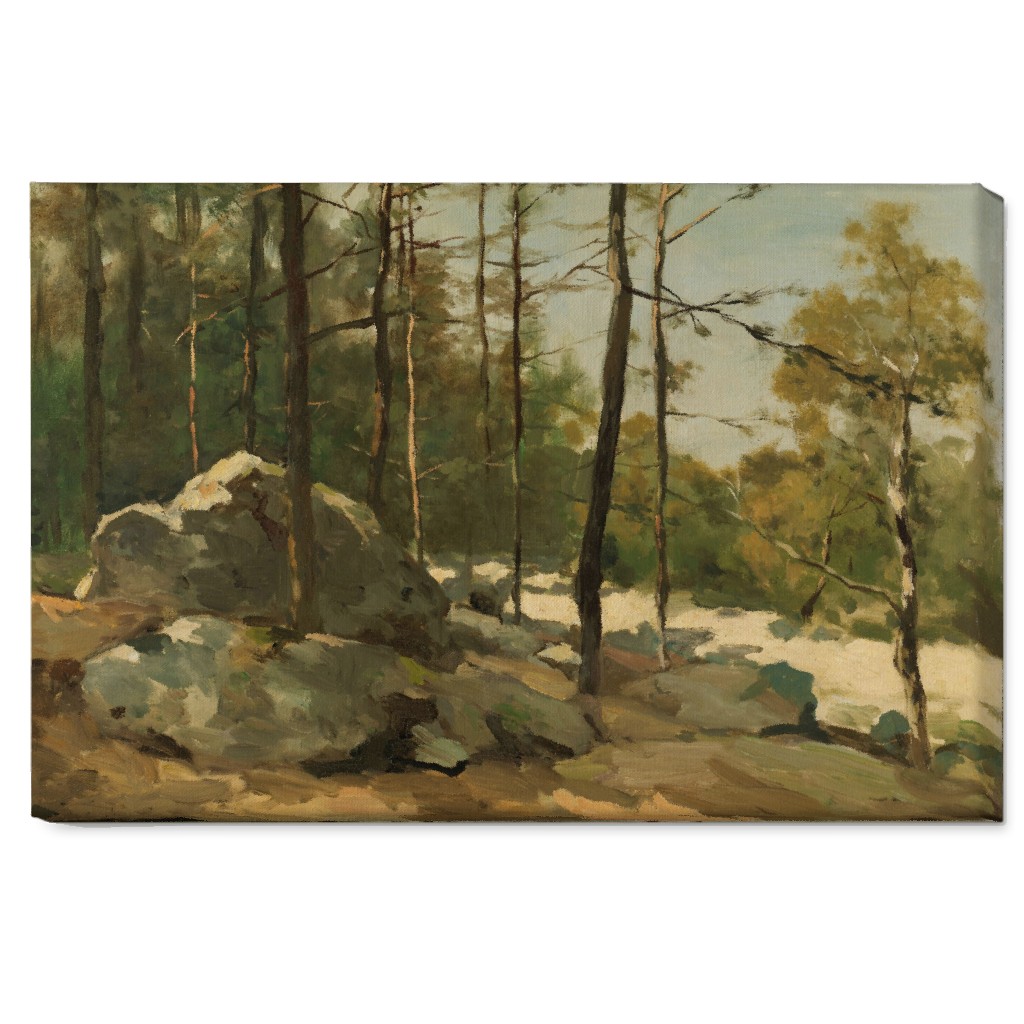 Rocky Edge Wall Art, No Frame, Single piece, Canvas, 20x30, Green