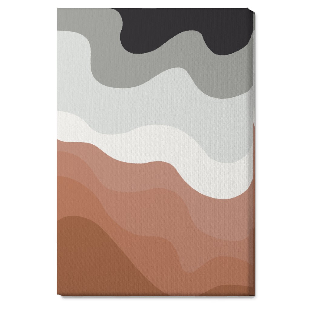 Retro Abstract Waves Wall Art, No Frame, Single piece, Canvas, 20x30, Multicolor