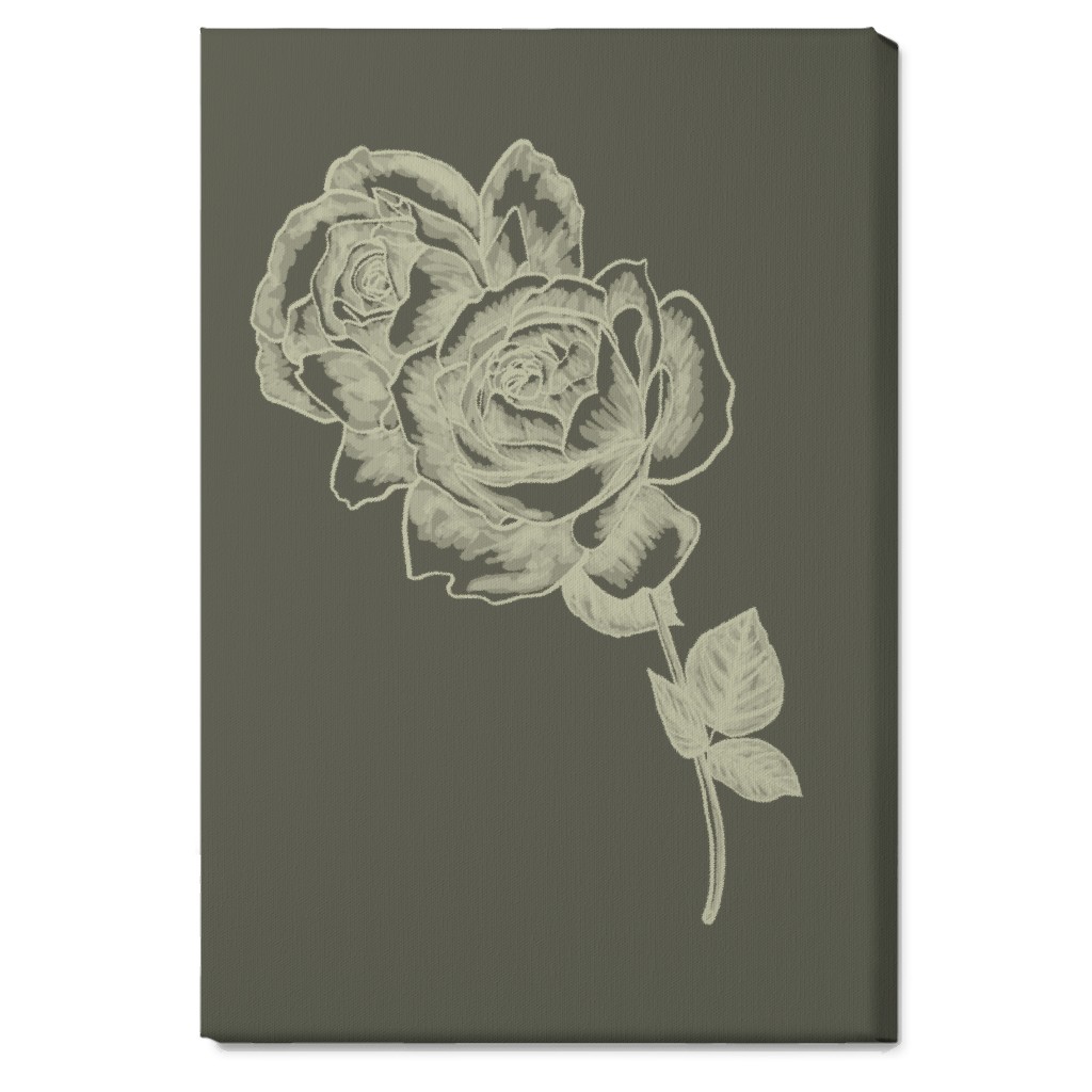 Rose - Neutral Wall Art, No Frame, Single piece, Canvas, 20x30, Brown, Brown