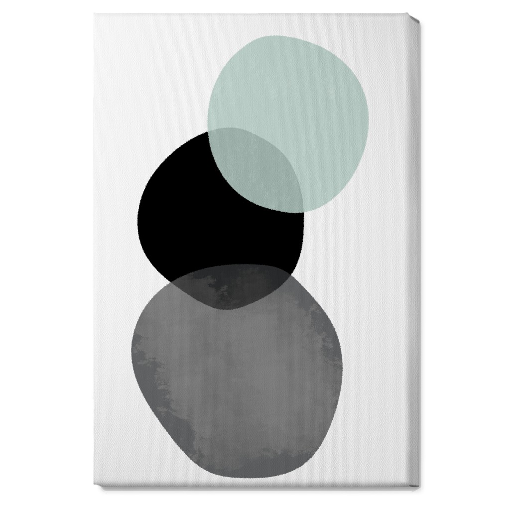 Stones Wall Art, No Frame, Single piece, Canvas, 20x30, Green, Aloe