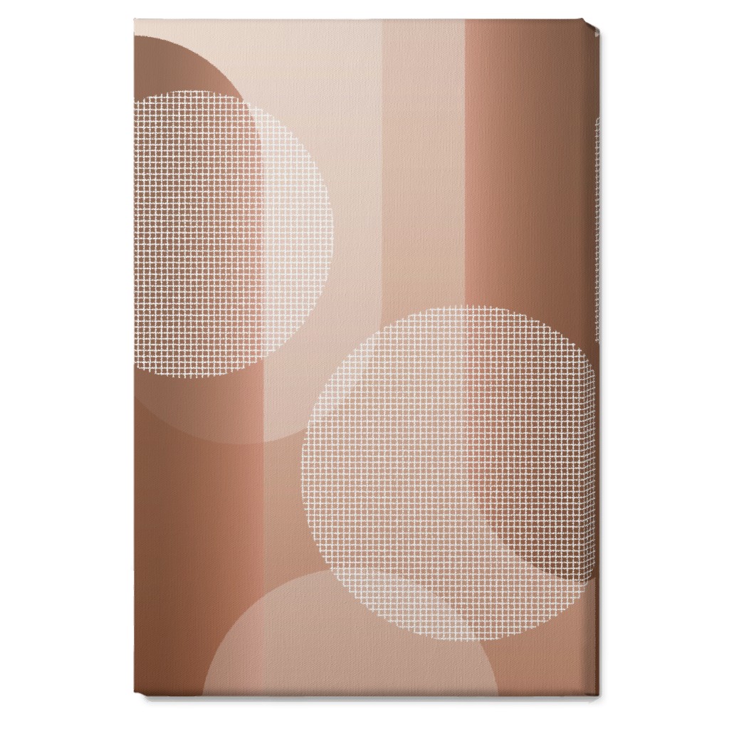 Geometric Arches and Circles - Neutral Wall Art, No Frame, Single piece, Canvas, 20x30, Pink