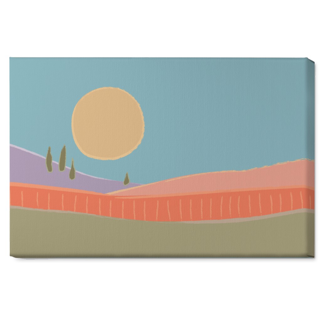Simple Landscape Wall Art, No Frame, Single piece, Canvas, 20x30, Multicolor, Oasis