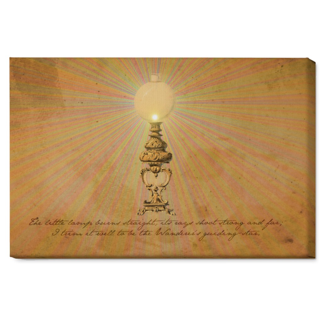 the Lamp - Orange Wall Art, No Frame, Single piece, Canvas, 20x30, Orange, Orange