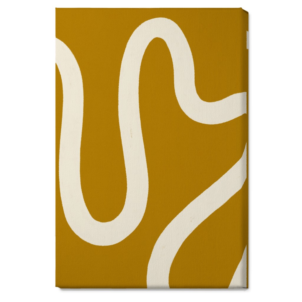 Tangled Brush Strokes Iii Wall Art, No Frame, Single piece, Canvas, 20x30, Yellow, Golden