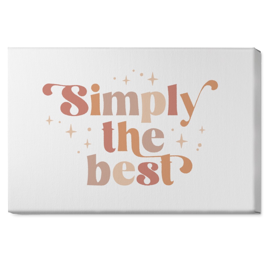 Simply the Best Wall Art, No Frame, Single piece, Canvas, 20x30, Pink