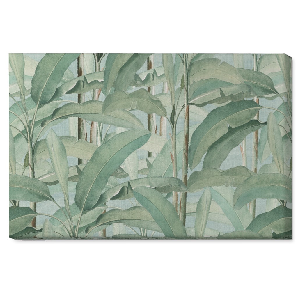 Lush Tropical Leaves Wall Art, No Frame, Single piece, Canvas, 20x30, Green