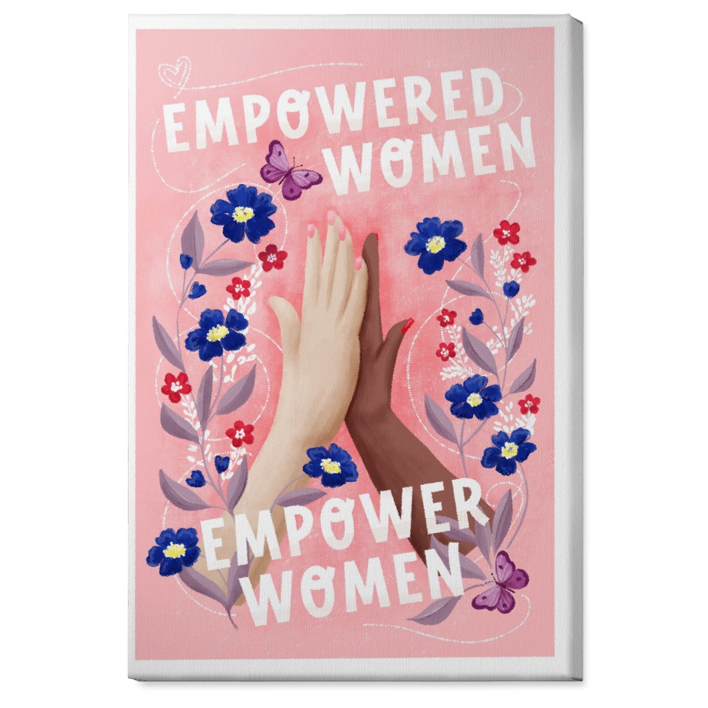 Empowered Women Empower Women - Pink Wall Art, No Frame, Single piece, Canvas, 24x36, Pink