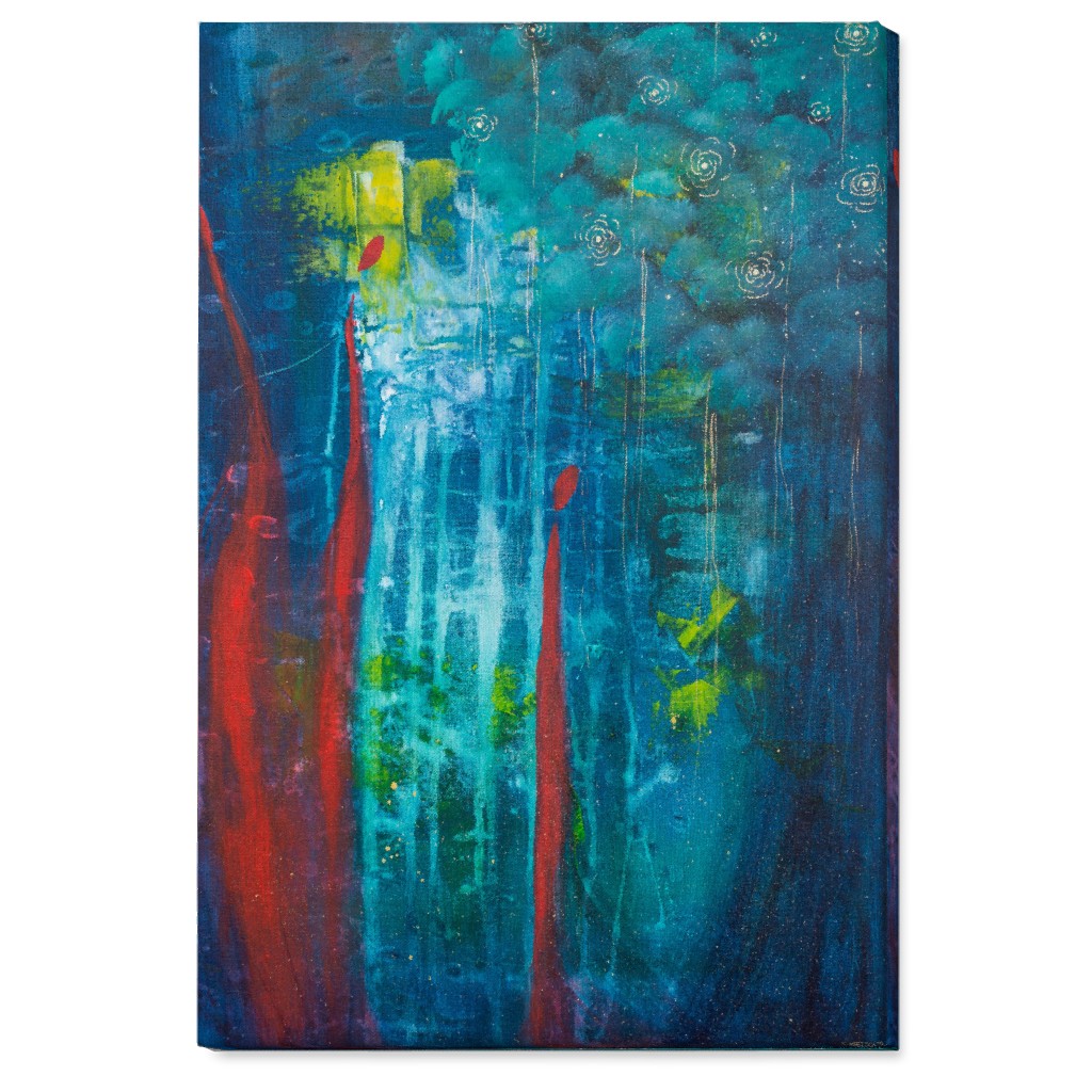Nocturne - Multi Wall Art, No Frame, Single piece, Canvas, 24x36, Blue, True Blue