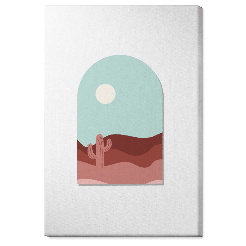 Abstract Landscapes in Windows Wall Art, No Frame, Single piece, Canvas, 24x36, Multicolor, Faded Rose