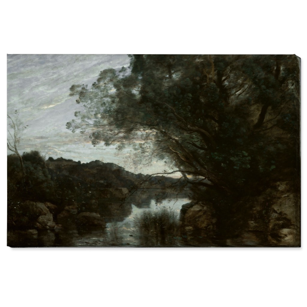 Lakeside Wall Art, No Frame, Single piece, Canvas, 24x36, Green, Classic Green