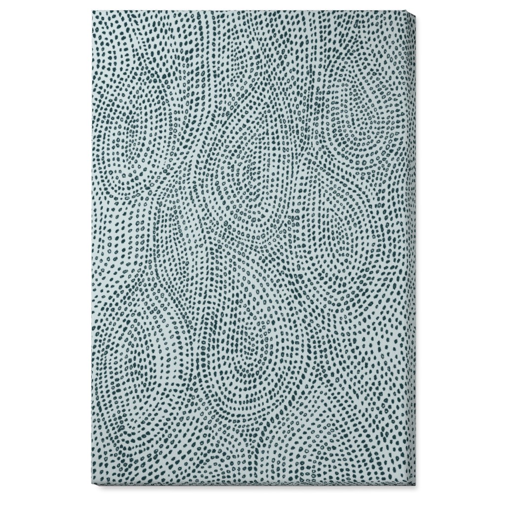 Drop Dots - Blue Wall Art, No Frame, Single piece, Canvas, 24x36, Blue, True Blue