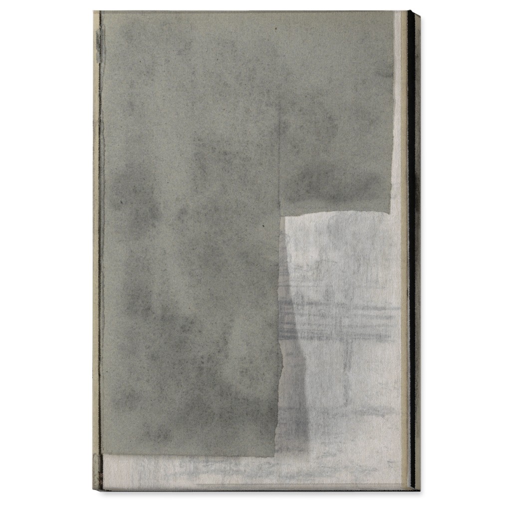Right Graphite Diptych Wall Art, No Frame, Single piece, Canvas, 24x36, Gray, Gray